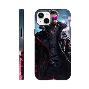 Cool Cyberpunk Dude Phone Case - Tough case, Apple - iPhone 14 Plus