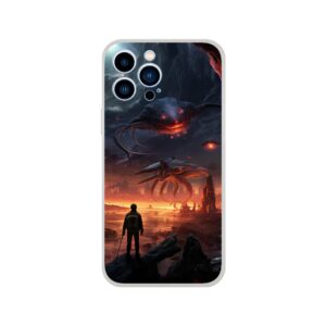 There Be Monsters Sci-fi Phone Case - Flexi case, Apple - iPhone 13 Pro Max