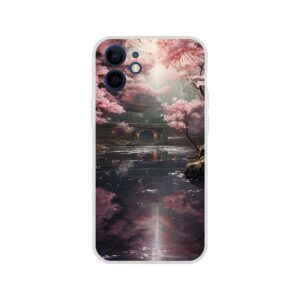 Secret Cherry Blossom Temple Phone Case - Flexi case, Apple - iPhone 12 Mini