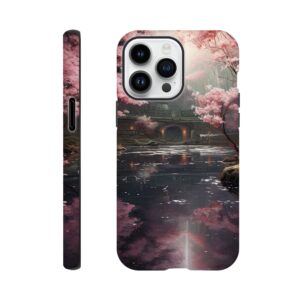 Secret Cherry Blossom Temple Phone Case - Tough case, Apple - iPhone 14 Pro Max