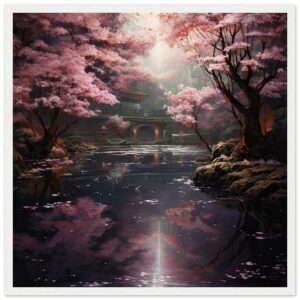 Secret Cherry Blossom Temple Framed Print