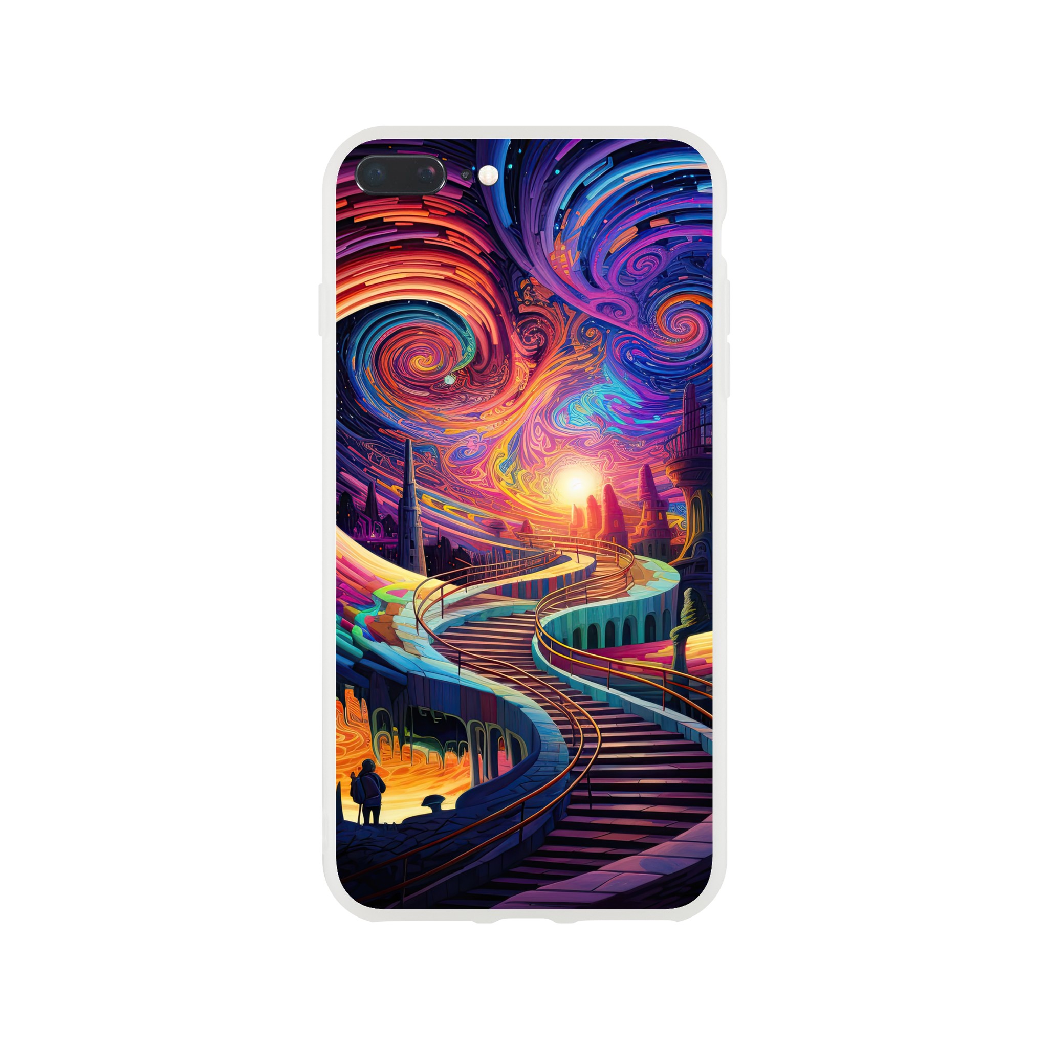 Trippy Colorful Adventure Phone Case – Flexi case, Apple – iPhone 8 Plus