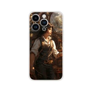 Steampunk Princess Fantasy Phone Case - Flexi case, Apple - iPhone 14 Pro
