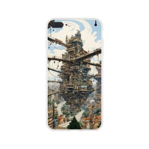 Surreal City Abstract Phone Case - Flexi case, Apple - iPhone 8 Plus