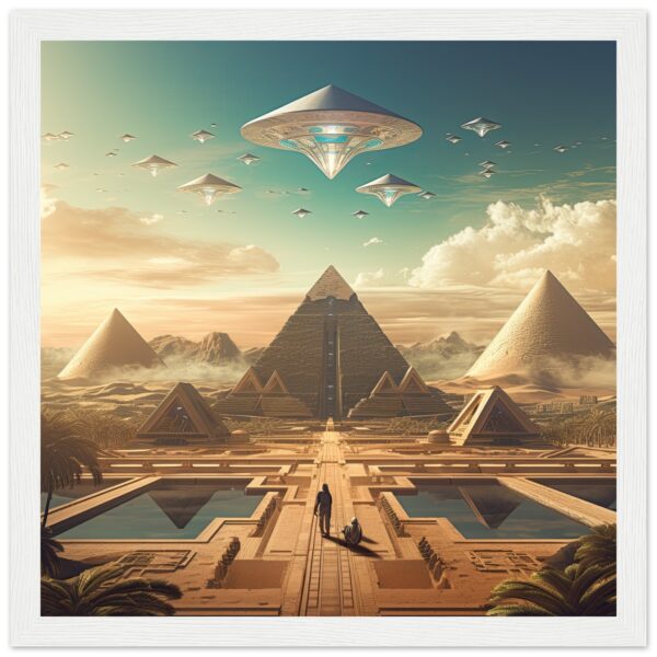Sci-Fi Futuristic Egypt Framed Print