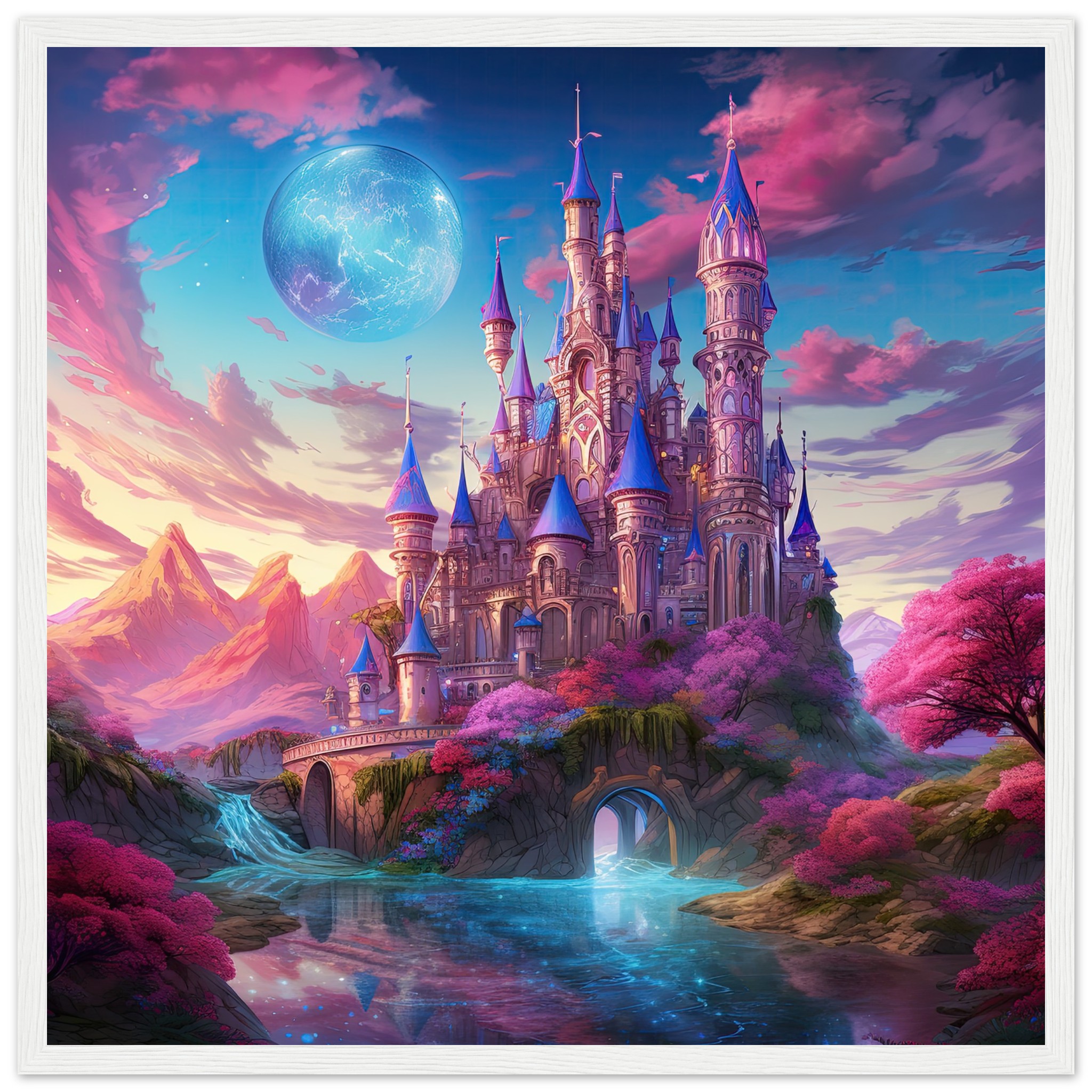 Colorful Fairy Tale Castle Framed Print
