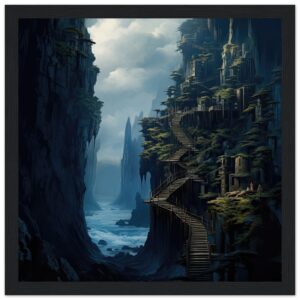 Cliffside Kingdom Landscape Framed Print