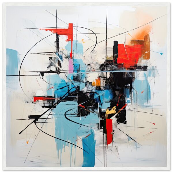 Abstract White Painted Framed Print