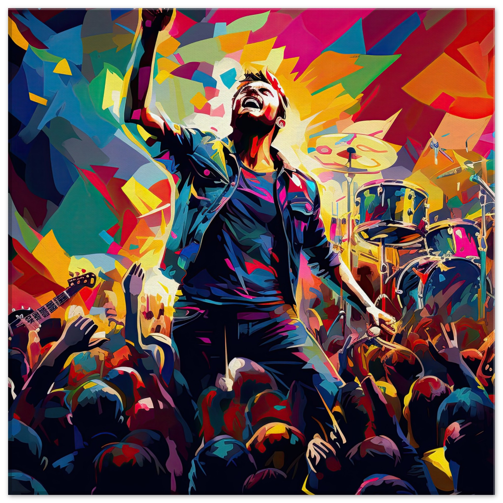 Concert in Color – Pop Art CanvasPrint – 50×50 cm / 20×20″, Thick