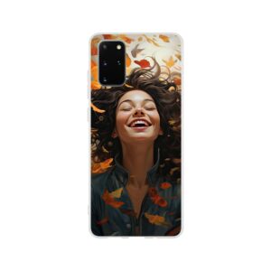 Pure Happiness Joyful Girl Phone Case - Flexi case, Samsung - Galaxy S20 Plus