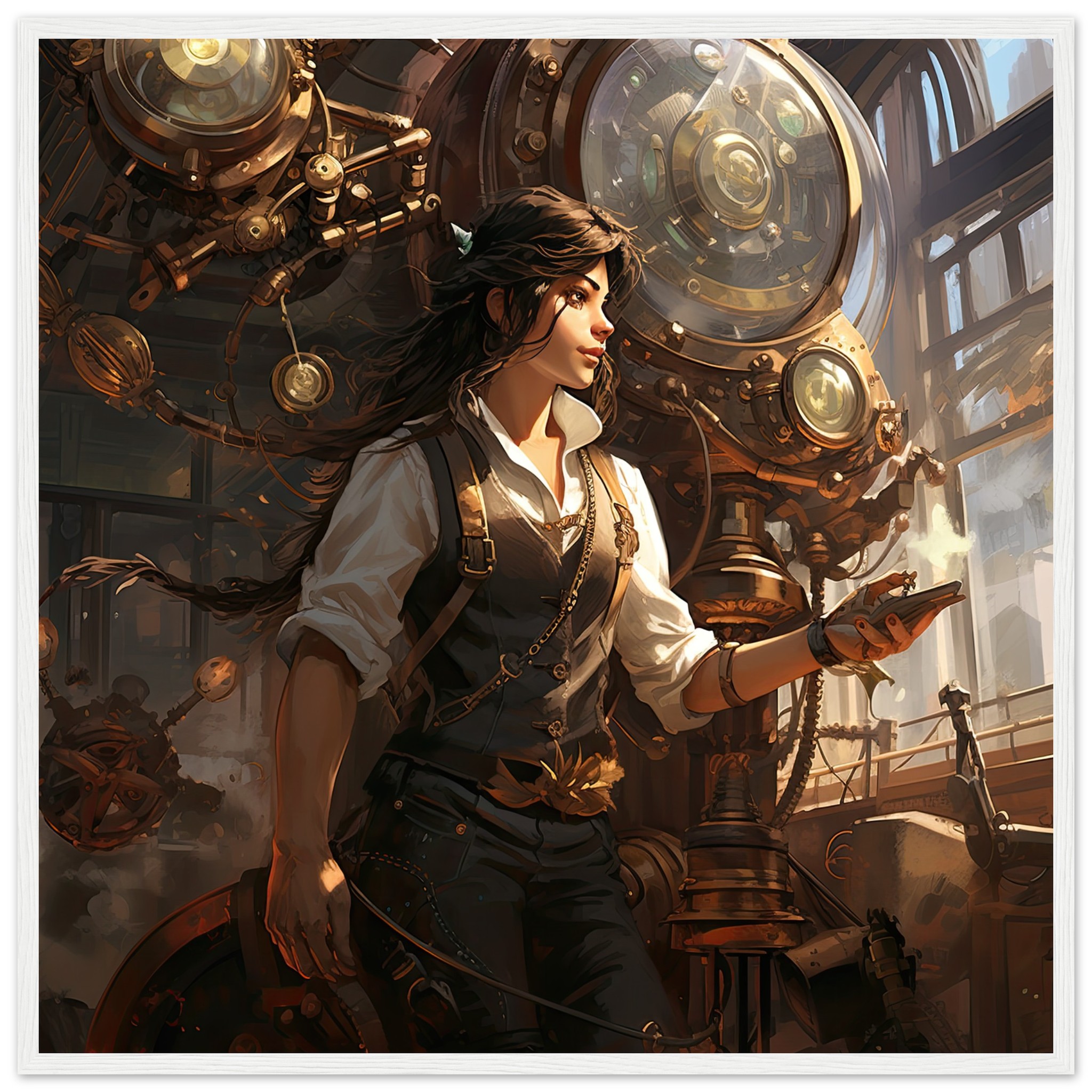 Steampunk Princess Fantasy Framed Print