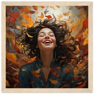 Pure Happiness Joyful Girl Framed Print