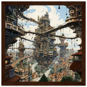 Surreal City Abstract Framed Print