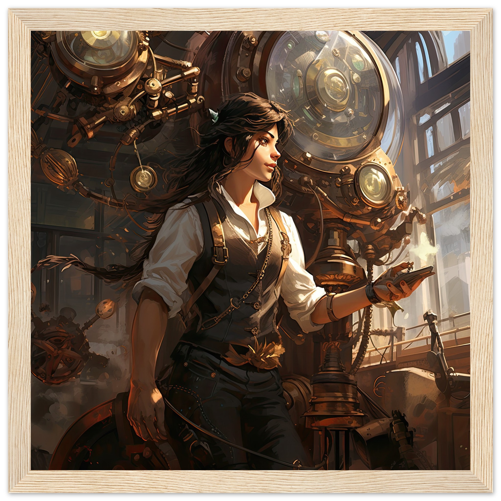 Steampunk Princess Fantasy Framed Print