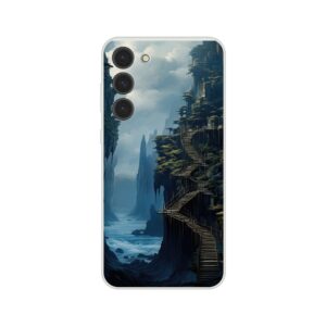 Cliffside Kingdom Landscape Phone Case - Flexi case, Samsung - Galaxy S23 Plus