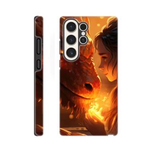 Magical Friendship – Girl and Dragon – Phone Case - Tough case, Samsung - Galaxy S23 Ultra
