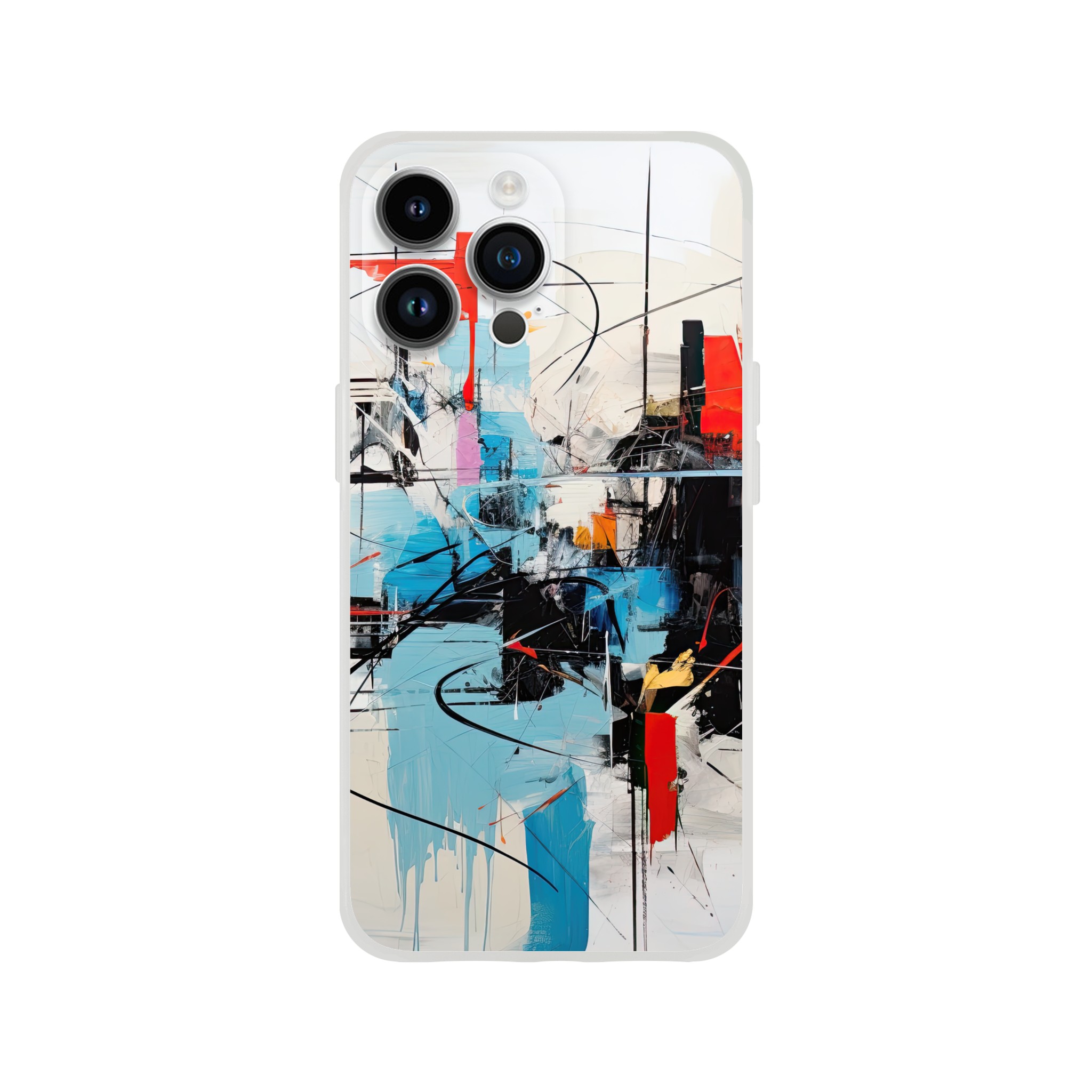 Abstract White Painted Phone Case