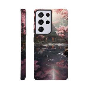 Secret Cherry Blossom Temple Phone Case - Tough case, Samsung - Galaxy S21 Ultra