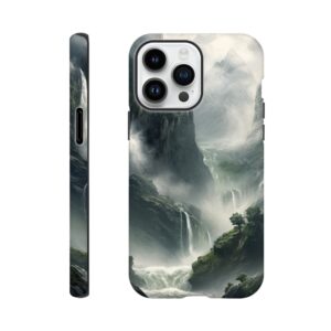 Mountain Waterfalls Rugged Phone Case - Tough case, Apple - iPhone 14 Pro Max