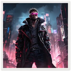 Cool Cyberpunk Dude Framed Print
