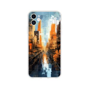 Abstract City Paint Splatter Phone Case - Flexi case, Apple - iPhone 11