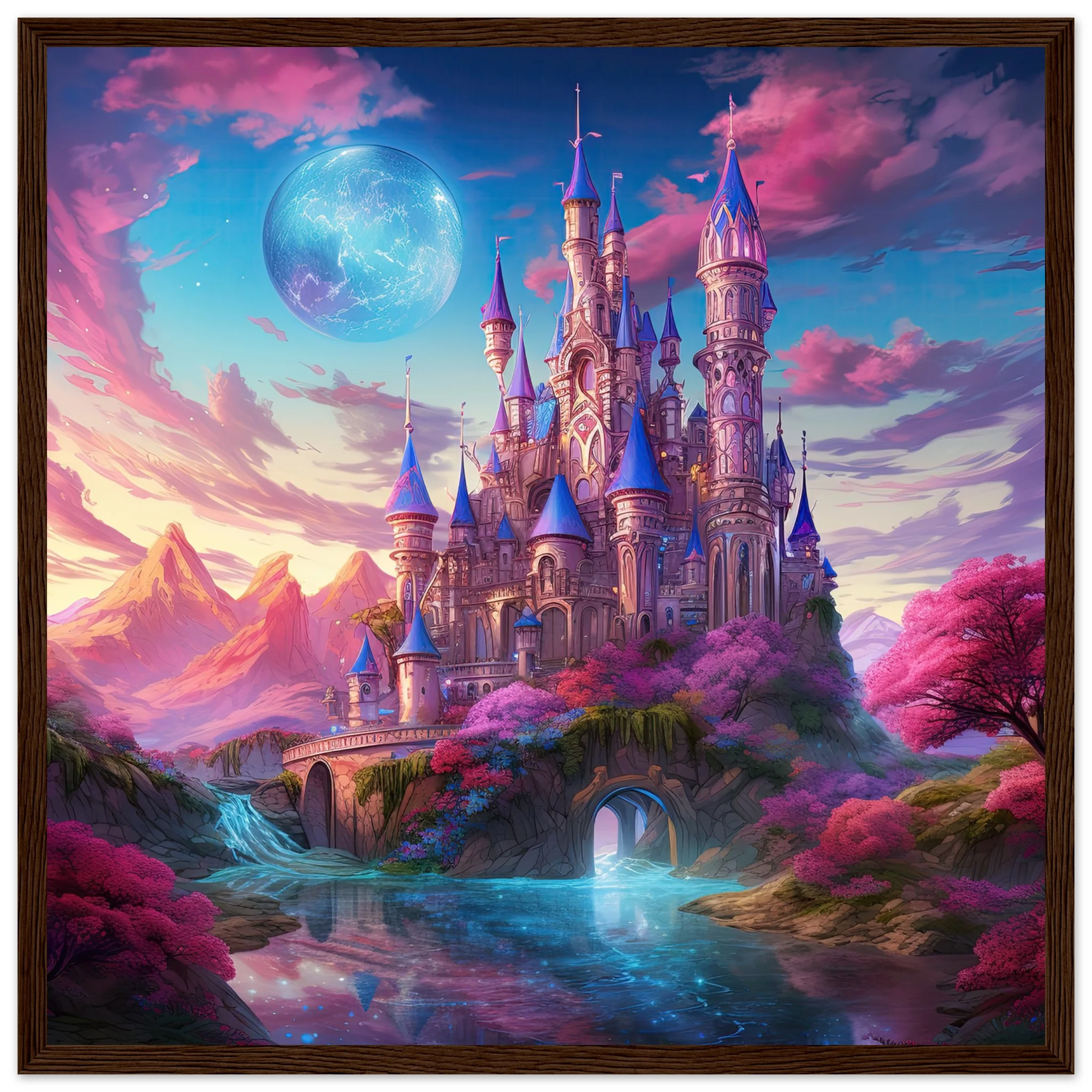 Colorful Fairy Tale Castle Framed Print