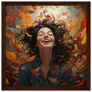 Pure Happiness Joyful Girl Framed Print