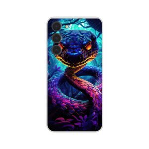 Psychedelic Snake Ultraviolet Colors Phone Case - Flexi case, Samsung - Galaxy S23 Plus