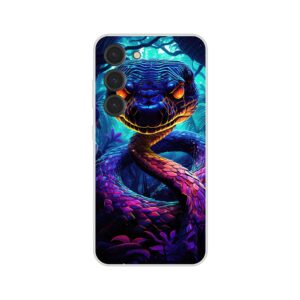 Psychedelic Snake Ultraviolet Colors Phone Case - Flexi case, Samsung - Galaxy S23