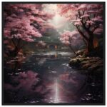 Secret Cherry Blossom Temple Framed Print