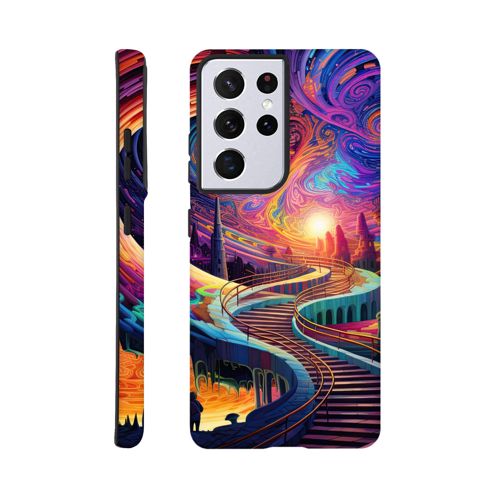 Trippy Colorful Adventure Phone Case – Tough case, Samsung – Galaxy S21 Ultra