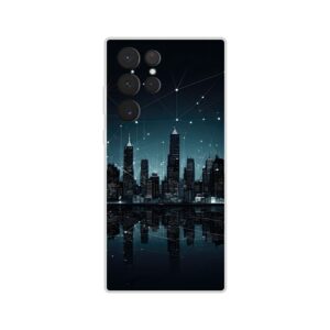 City Skyline Night Constellations Phone Case - Flexi case, Samsung - Galaxy S22 Ultra