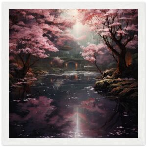 Secret Cherry Blossom Temple Framed Print
