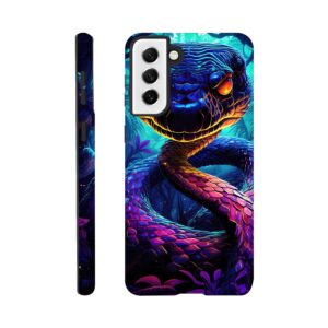 Psychedelic Snake Ultraviolet Colors Phone Case - Tough case, Samsung - Galaxy S21 Plus