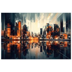 New Dawn - Abstract City Poster - 40x60 cm / 16x24″