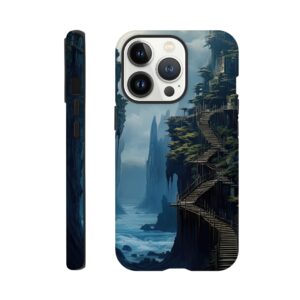 Cliffside Kingdom Landscape Phone Case - Tough case, Apple - iPhone 13 Pro