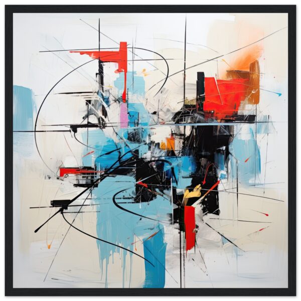 Abstract White Painted Framed Print