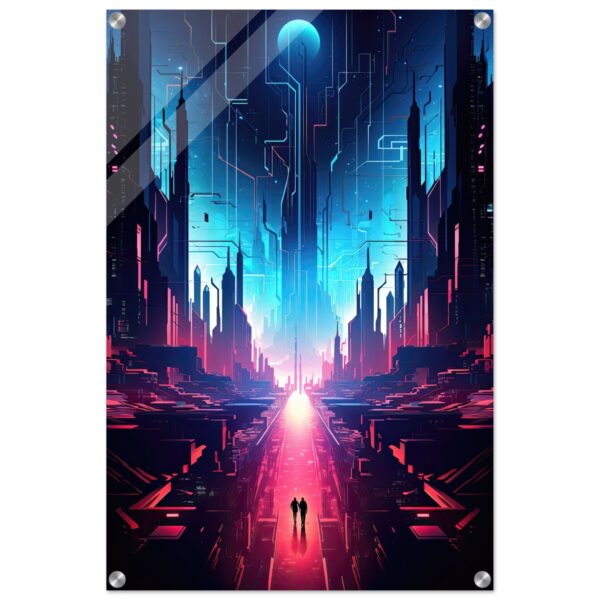 Digital Paradise Abstract Futuristic Acrylic Print - 50x75 cm / 20x30″