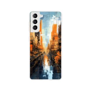 Abstract City Paint Splatter Phone Case - Flexi case, Samsung - Galaxy S21