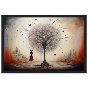 Heart Tree of Desire – Abstract Framed Print