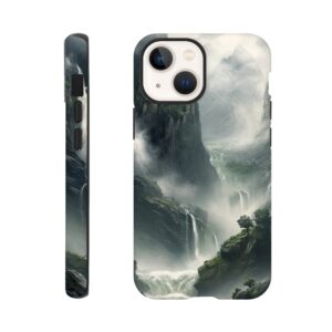 Mountain Waterfalls Rugged Phone Case - Tough case, Apple - iPhone 13 Mini