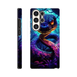 Psychedelic Snake Ultraviolet Colors Phone Case - Tough case, Samsung - Galaxy S23 Ultra