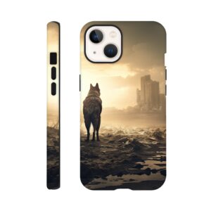 Lone Wolf Post-Apocalyptic World Phone Case - Tough case, Apple - iPhone 13