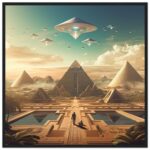 Sci-Fi Futuristic Egypt Framed Print