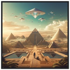 Sci-Fi Futuristic Egypt Framed Print