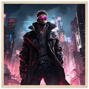 Cool Cyberpunk Dude Framed Print