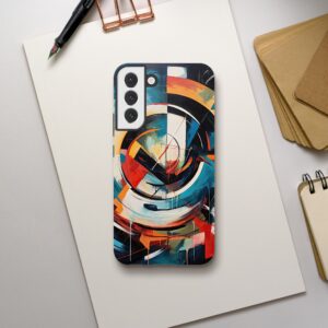 Abstract Colorful Painted Blue Phone Case - Tough case, Samsung - Galaxy S22 Plus