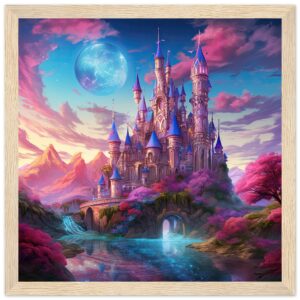 Colorful Fairy Tale Castle Framed Print