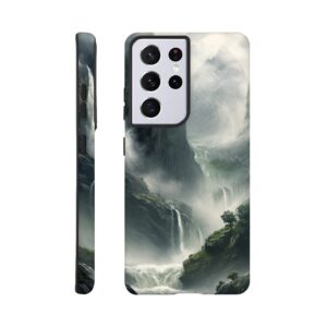 Mountain Waterfalls Rugged Phone Case - Tough case, Samsung - Galaxy S21 Ultra