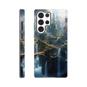 Elven Kingdom Fantasy Landscape Phone Case - Tough case, Samsung - Galaxy S22 Ultra